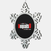 UEqualsU HIVの事実は科学を恐れないスティグマ スノーフレークピューターオーナメント (右)