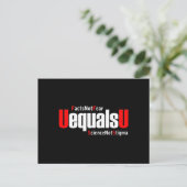 UEqualsU HIVの事実は科学を恐れないスティグマ ポストカード (スタンド正面)