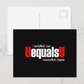 UEqualsU HIVの事実は科学を恐れないスティグマ ポストカード (正面/裏面)