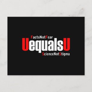UEqualsU HIVの事実は科学を恐れないスティグマ ポストカード