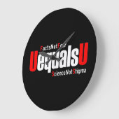 UEqualsU HIVの事実は科学を恐れないスティグマ ラージ壁時計 (傾斜)