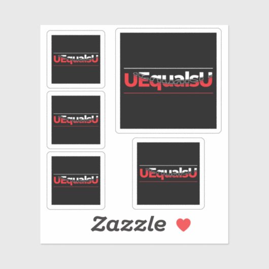 UEqualsU HIV検出不可能なタイポグラフィアート シール (シート)