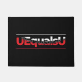UEqualsU HIV検出不可能なタイポグラフィアート ドアマット (正面)