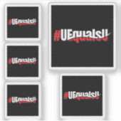 UEqualsU HIV検出不可能な非透過芸術 シール (正面)