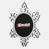 UEqualsU HIV検出不可能な非透過芸術 スノーフレークピューターオーナメント (右)