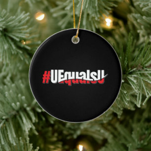 UEqualsU HIV検出不可能な非透過芸術 セラミックオーナメント