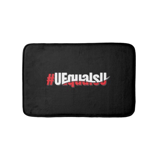 UEqualsU HIV検出不可能な非透過芸術 バスマット (正面)