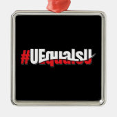 UEqualsU HIV検出不可能な非透過芸術 メタルオーナメント (正面)