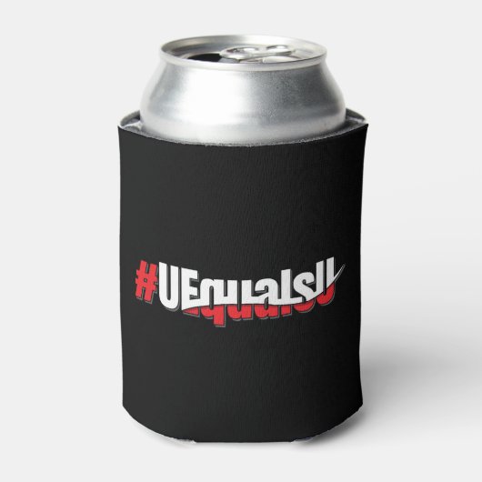 UEqualsU HIV検出不可能な非透過芸術 缶クーラー (缶正面)