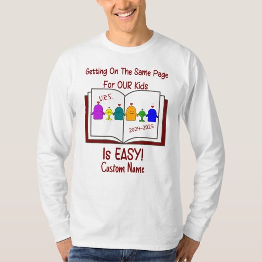 UES Staff Shirt-Mens Basic長袖-customname Tシャツ (正面)