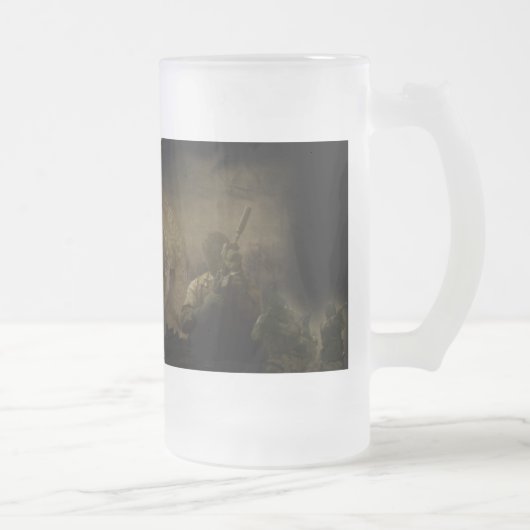 UFの黒く霜の降りたなマグ フロストグラスビールジョッキ (右)