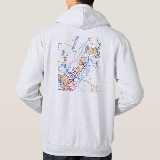 Ufa Russia City Map パーカ (裏面)