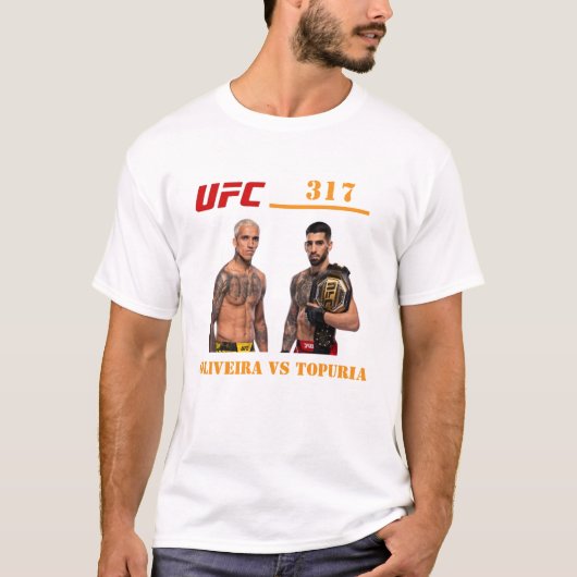UFC 317, Oliveria vs Topuria Tシャツ (正面)