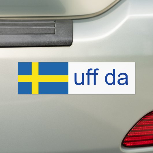 Uff Daスウェーデンのおもしろいなスウェーデン語 バンパーステッカー (車上)