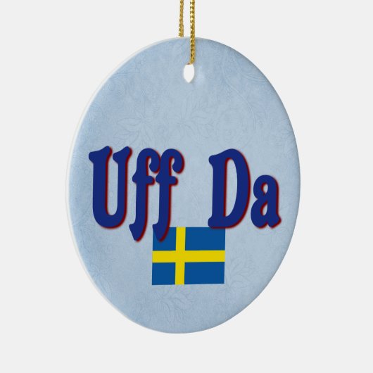 Uff Daスウェーデンのスウェーデンのおもしろいなスカンジナビア人 セラミックオーナメント (右)