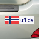 Uff Daノルウェーのおもしろいなノルウェー語 バンパーステッカー (車上)