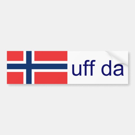 Uff Daノルウェーのおもしろいなノルウェー語 バンパーステッカー (正面)