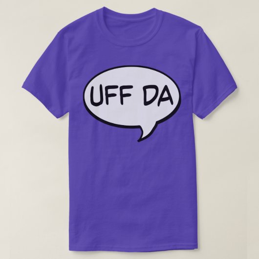 Uff Da音声バブル Tシャツ (デザイン正面)