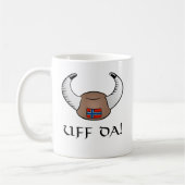 Uff Da! バイキングの帽子 コーヒーマグカップ (左)