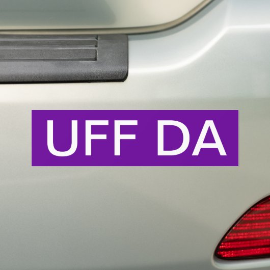 UFF DA バンパーステッカー (車上)