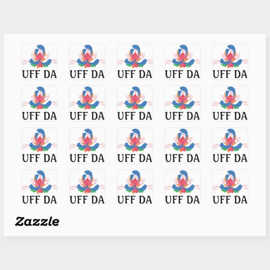 UFF DA 現代のローズペインティング スクエアシール (シート)