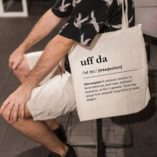 Uff Da Definition Norway Funny Norwegian Gift トートバッグ
