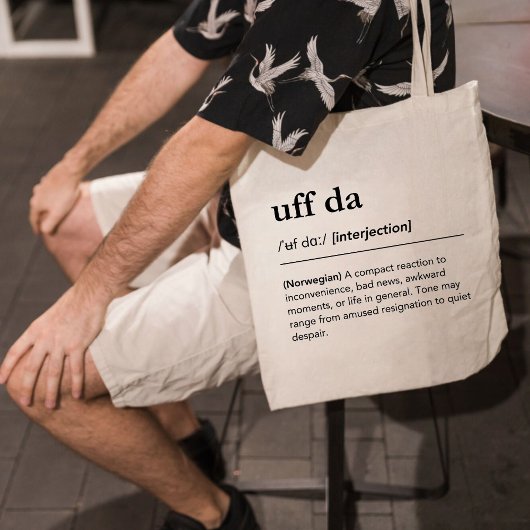 Uff Da Definition Norway Funny Norwegian Gift トートバッグ