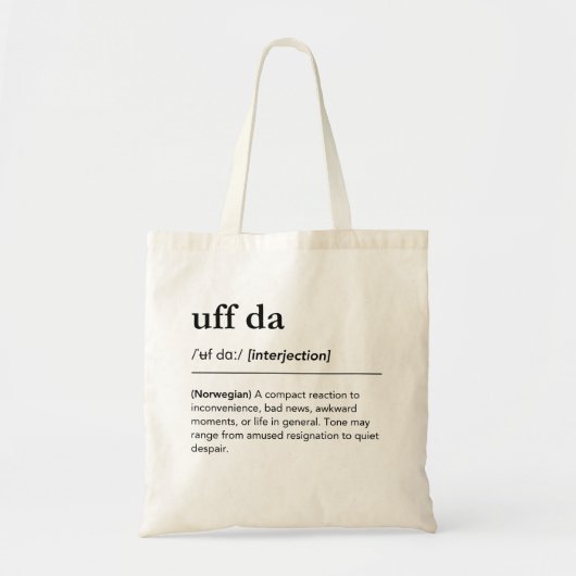 Uff Da Definition Norway Funny Norwegian Gift トートバッグ (正面)