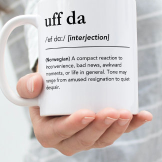 Uff Da Funny Norwegian Heritage Gift Norway コーヒーマグカップ