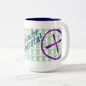 Uff da! Geocacheミネソタのツートーンマグ ツートーンマグカップ (正面右)