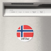 Uff Da Norwegian Flag Magnet マグネット (インサイチュ (食洗機))