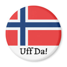 Uff Da Norwegian Flag Magnet