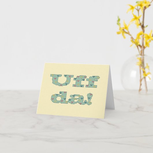 Uff da! Notecard カード (黄色い花)