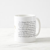 Uffingtonの馬の金ゴールド、マグ コーヒーマグカップ (正面右)