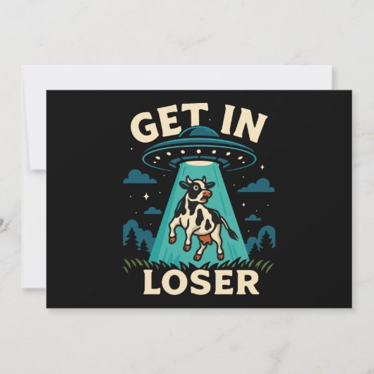 UFOおもしろいによる牛の誘拐 招待状 (正面)