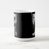 UFOおもしろいエイリアンの猫セルフィー コーヒーマグカップ (中央)