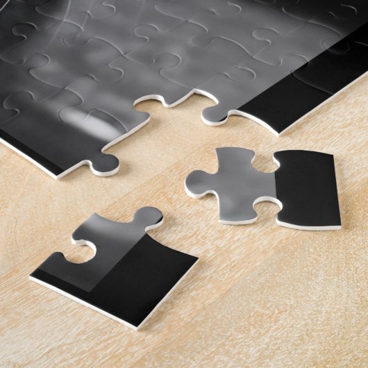 UFOおもしろいエイリアンドローンの猫セルフィー ジグソーパズル (側面)