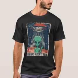 UFOおもしろいエイリアン人間は実在 Tシャツ
