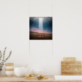 UFOおもしろい拉致三輪車 ポスター (キッチン)