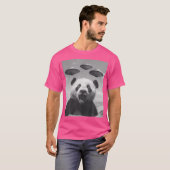 Ufoおもしろい Pandaとのパンダセルフィ風変わりー Tシャツ (正面フル)