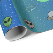 UFOおよびエイリアン包装紙 ラッピングペーパー (ロールコーナー)