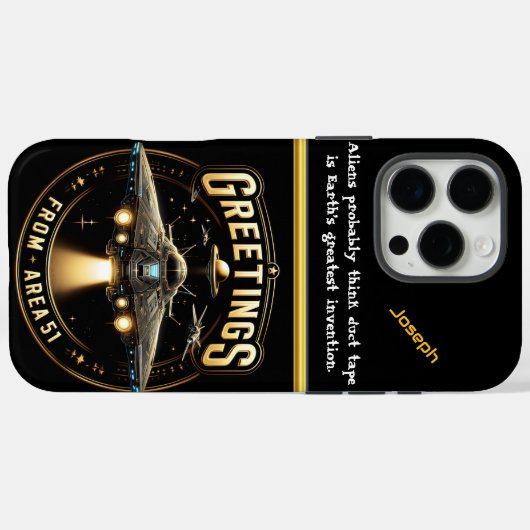 UFOがエリア51近くの夜に目撃 Case-Mate iPhoneケース (裏面 (横))