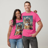 Ufoとの猫の自撮り Tシャツ (ユニセックス)