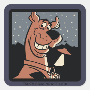 UFOとのScooby-Doo スクエアシール
