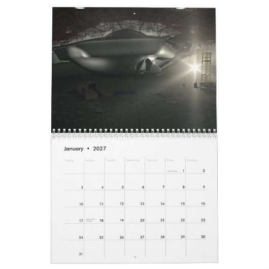 UFOとエイリアンカレンダー カレンダー (1月 2027)