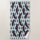 Ufoと蝶 ビーチタオル (正面)