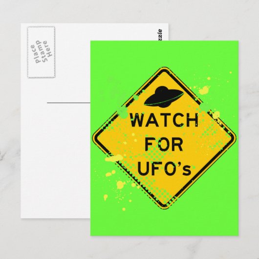 UFOに注意 ポストカード (正面/裏面)