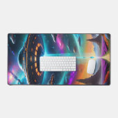 UFOに関する無数のUFO不飛んでいる特定プレート デスクマット (キーボード&マウス)