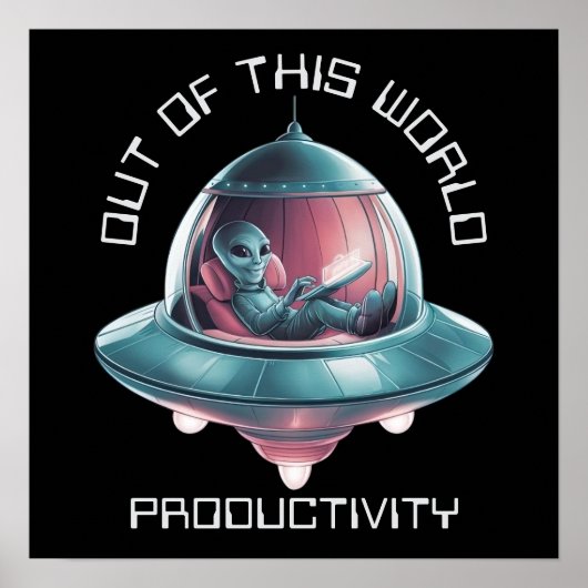 UFOのおもしろいエイリアン ポスター (正面)