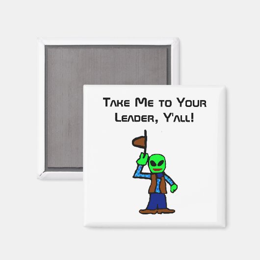 UFOのおもしろい誘拐とカウボーイエイリアン漫画 マグネット (正面/裏面)